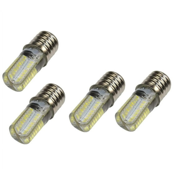 HQRP 4-Pack E17 Base 72 SMD 3014 Silicone Crystal LED Bulbs Dimmable 110V Warm White for microwave / refrigerator / kitchen vent hood / range hood lights