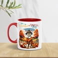 thumbnail image 2 of Thanksgiving Devon Rex Pilgrim Grateful, Thankful, Blessed Fall Welcome 11oz Accent Two-tone Mug Cat Lover Kitten Owner Gifts Coffee Tea Cup - 00021, 2 of 5
