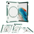 thumbnail image 1 of Allytech Case for Galaxy Tab A8 10.5" Case 2022(SM-X200/X205/X207), Hybrid PC + TPU Rugged Silicone Cover with Rotatable Kickstand Drop Proof Children Friendly Case for Samsung X200, Green, 1 of 11