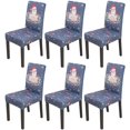thumbnail image 1 of Christmas Dining Chair Cover Set of 6 Stretch Spandex Short Dining Chair Slipcovers Removable Washable Decorative Chair Protector Seat Covers,Dining Room Home Christmas Festival Decor(Santa Claus), 1 of 8