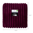 thumbnail image 5 of Mainstays Channel Faux Fur Blanket, Red Current, Full/Queen, 86" x 90", 5 of 5