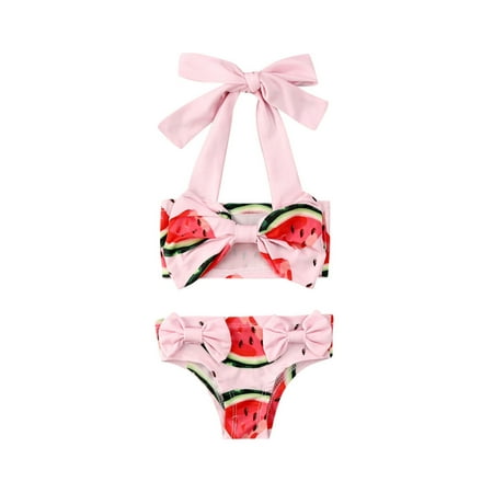 

Nituyy Summer Kids Girls Watermelon Swimwear Swimsuit Bikini Bathing Suit Swimming Beachwear Cute Set