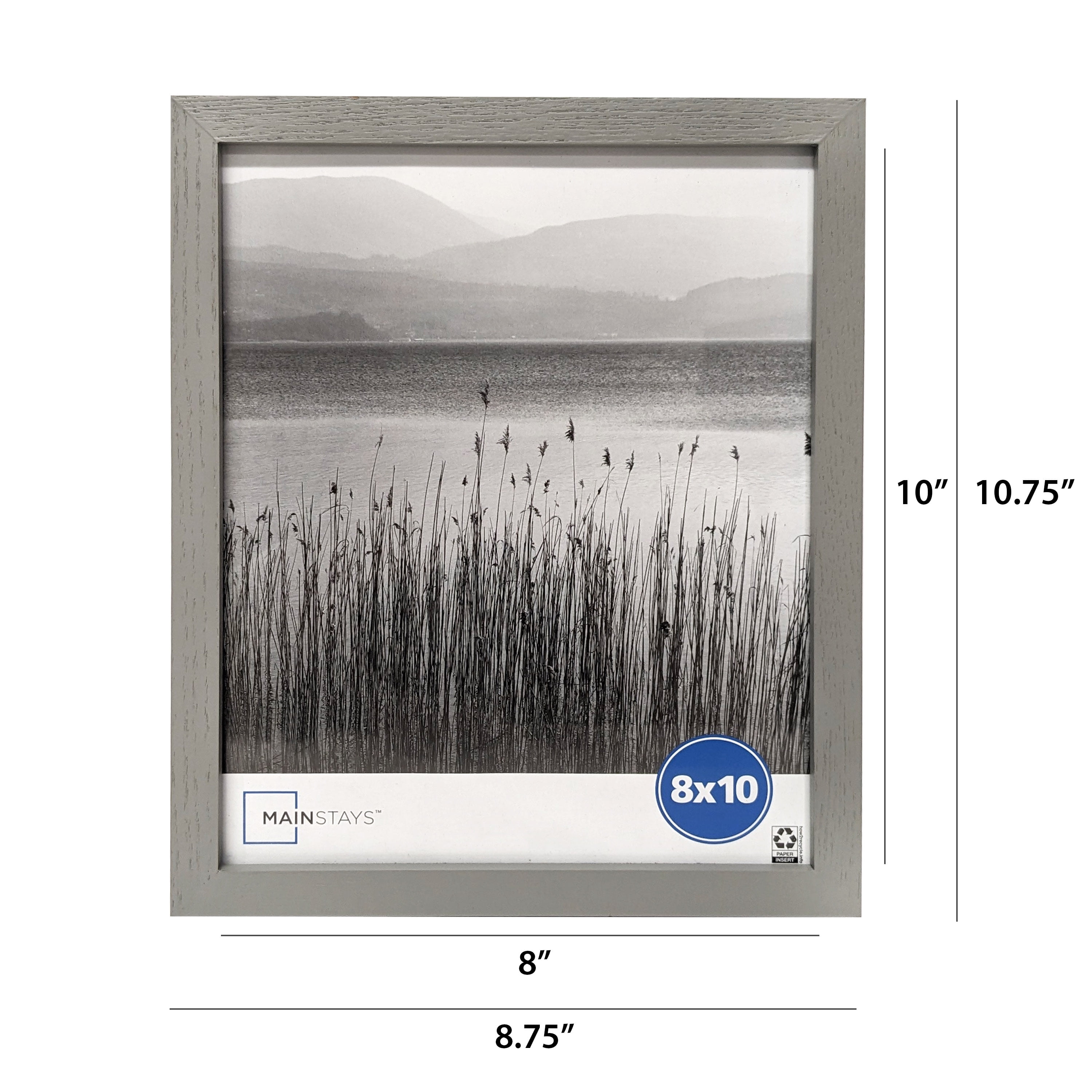 (2 pack) Mainstays 8x10 Linear Gallery Wall Picture Frame, Gray, Set of 6
