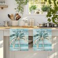 thumbnail image 4 of Teal Palm Trees Kitchen Towels Set of 2, Summer Tropical Coastal Absorbent Dish Towels for Kitchen, Microfiber Hand Towel, Quick Drying Tea Towel for Cleaning Decorative Dishcloths, 4 of 7