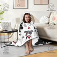thumbnail image 4 of Wearable Blanket,Scribble Dogs Hooded Wearable Flannel Blanket for Adults & Teens,Winter Poncho Shawl Wrap Cape Cozy Anti-Pill,60"x80", 4 of 5