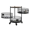 thumbnail image 3 of hometrends 3 Tier Round Wire Cart with Wheels, 3 of 3