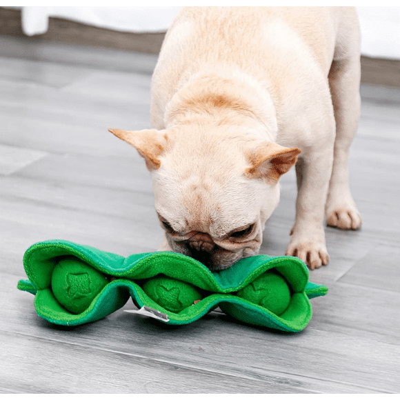 Hongkaii Plush Peas Dog Toy, Sniffing Training, Interactive Puzzle Squeak Toy, Stimulate Pet Vitality, Relieve Stress, Suitable for Small and Medium-Sized Dogs CWA420-5608