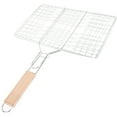 thumbnail image 4 of Barbecue Grilling Basket Fish Grill Basket Grill Net BBQ Accessory for Roast Fish Vegetable, 4 of 9