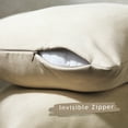 thumbnail image 2 of 3S Brother's Solid Color Cushion Cover Velvet Look Home Décor Throw Pillow Case with Invisible Zipper Set of 2 Pieces for Chair Couch Bedroom & Livingroom Décor Pillowcase - Beige 16"x16" Each, 2 of 9