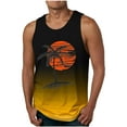 thumbnail image 1 of Styesk Débardeurs Hommes Mode Décontractée Impression Dégradée Pull Col Rond Sport, 1 of 2