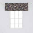 thumbnail image 2 of Jacobean Window Valance, Floral Vintage Nostalgia Pattern with Paisley Repetition, Curtain Valance for Kitchen Bedroom Decor with Rod Pocket, 54" X 18", Indigo Green, 2 of 2