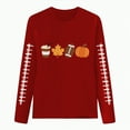 thumbnail image 4 of Godom Women's Halloween Funny T-Shirt Pumpkin Long Sleeve Cotton Top Tees, 4 of 4