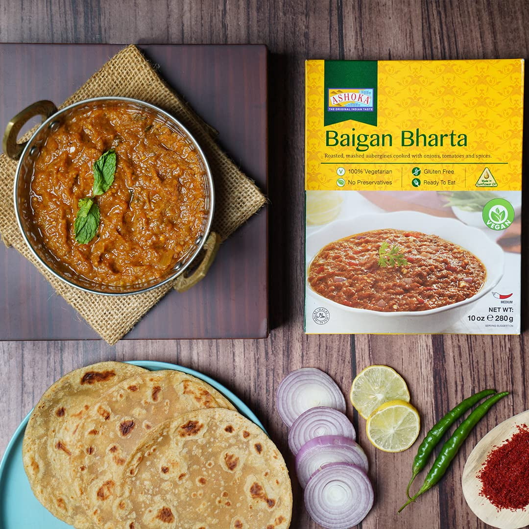 Ashoka Authentic Indian Meals 1932, Vegan Sampler Pack, Kosher Certified, Ready to Eat Meal Kit, All-Natural Microwave Friendly, Great for Hiking & Camping, Gluten-Free, No Preservatives, Pack of 9