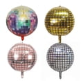 thumbnail image 4 of Globo de aluminio de color 22 pulgadas 4D tridimensional bola de papel de aluminio degradado de color globo de discoteca decoración de fiesta de cumpleaños redondo, 4 of 4