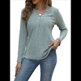 thumbnail image 3 of Camisas Elegantes de Textura para Mujer, de Algodón Básico con Rayas en las Axilas - Sudadera con Capucha Verde L, 3 of 10