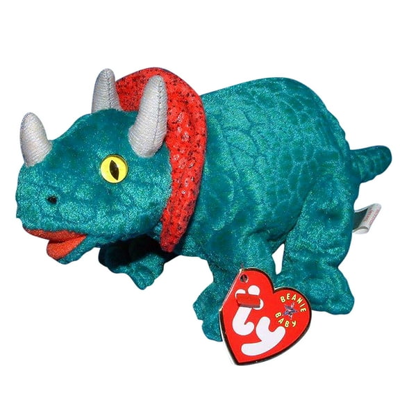 Ty Beanie Babies Hornsly the Triceratops Dinosaur Plush 2000