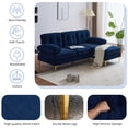 thumbnail image 4 of 82.6" Modern Sectional Sofas Couches,L Shaped Velvet Sofa Couch for Living Room,Bedroom,Blue, 4 of 7