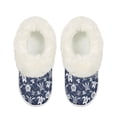 thumbnail image 2 of POLERO Sea Turtle Chakra Print House Slippers for Woman Fluffy Plush Indoor Slippers for Women Slip On Bedroom Shoes with Fleece Lined, Size 4-5, 2 of 7