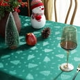 thumbnail image 2 of Christmas Tablecloth Rectangle, Jacquard Table Cloth Spillproof and Wrinkle Resistant with Christmas Tree Patterns for Dining Room & Holiday Decoration, 2 of 7