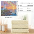 thumbnail image 3 of 6 Pieces of Kitchen Towels 11x11Inch Kitchen Dish Cloths Kitchen Dish Towels Reuseable Cleaning Cloths Lighthouse by The Sea, 3 of 9
