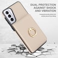 thumbnail image 4 of ELEHOLD Case for Samsung Galaxy S21,Business PU Leather Stand Case with Card Holder & Ring Holder,White, 4 of 7