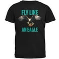 thumbnail image 1 of Fly Like an Eagle Flying Football Mens Soft T Shirt, 1 of 1