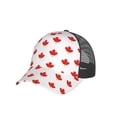 thumbnail image 5 of Canada Maple Leaf Snapback Trucker Hats Baseball Caps Adjustable Mesh Back Ball Caps For Men Women, 5 of 5
