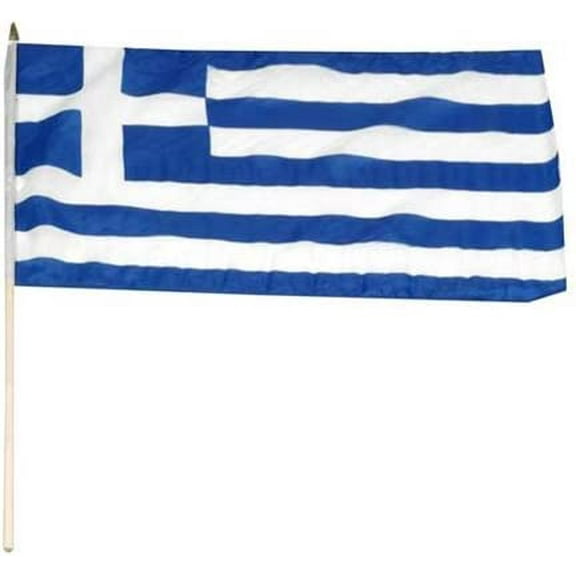 Online Stores Greece Flag 12 x 18 inch