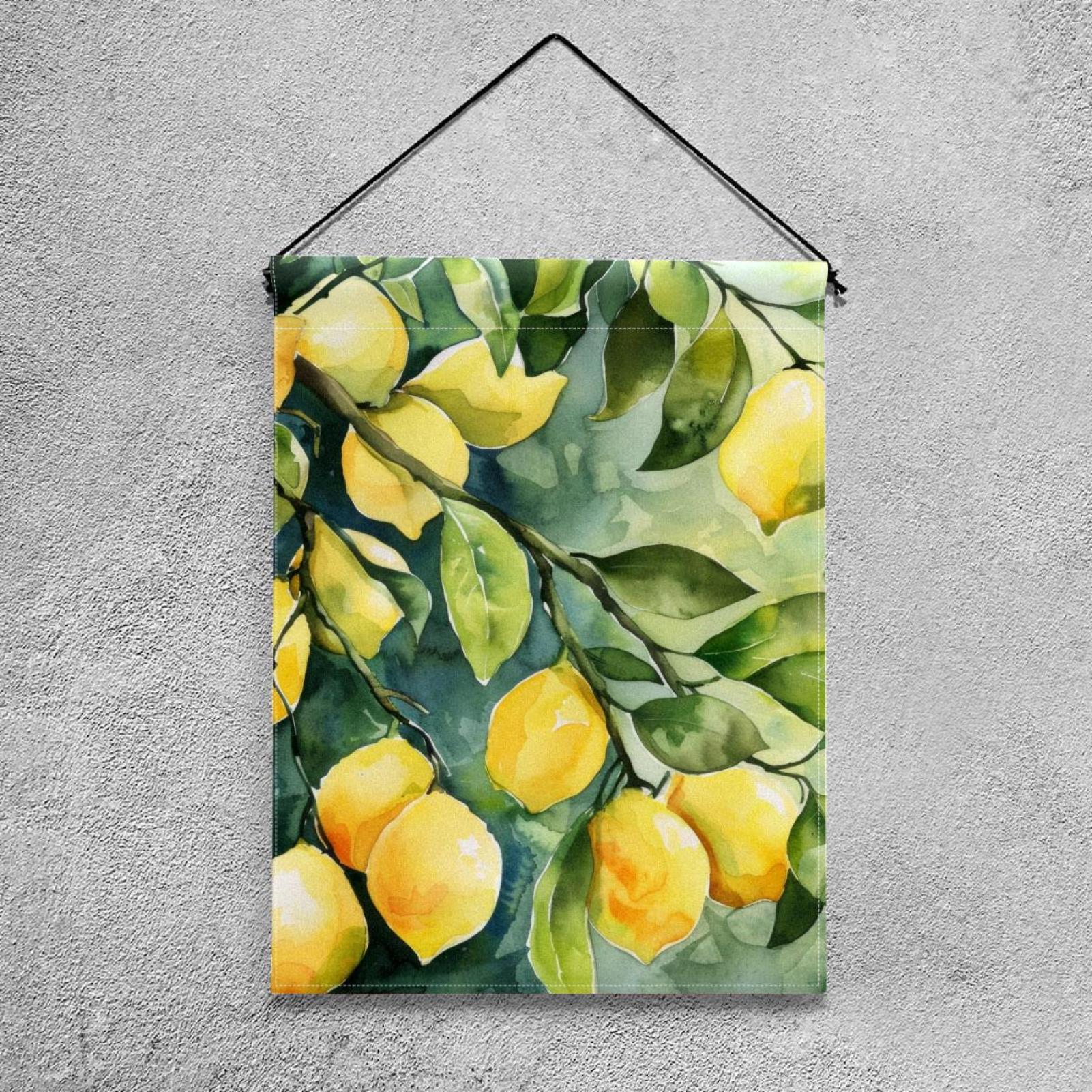 Welcome Fresh Lemons Tree Branches and Green Leaves Garden Flag, Vertical Double Sided Small House Flag, Yard Farmhouse Outdoor Deck Veranda Lawn Decor 28x40 Inch