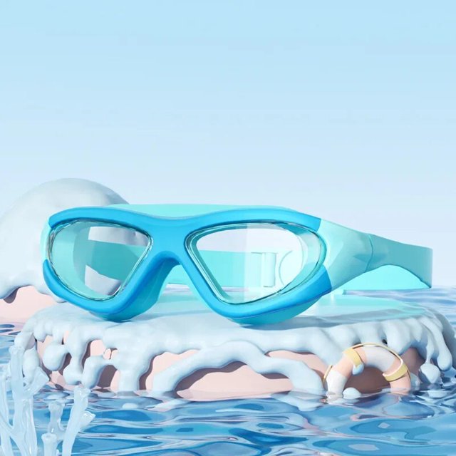 Gafas de natación para niños de alta definición, impermeables, antivaho, con montura grande, para miopía, para niños y niñas, venta al por mayor