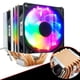 thumbnail image 5 of Injueey Tubo de calefacción de 4 pines, enfriador de CPU, ventilador de refrigeración, radiador refrigerado por aire, con efecto de luz para Videojuegos y accesorios, 5 of 6