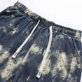thumbnail image 6 of Athletic Shorts for Men Casual Shorts Loose Fit Straight Leg Tie Dye Elastic Waist Breathable Blue M, 6 of 6