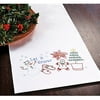 Christmas Expressions Stamped Embroidery Table Runner