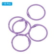 thumbnail image 3 of 1 Inch Loose Leaf Binder Rings Metal Colorful DIY Keychain for Index Card Scrapbooks, Purple, 15 Pack, 3 of 5