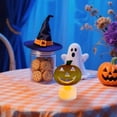 thumbnail image 3 of Electronic Candle Lights Festival LED Halloween Wind Lights Decorative Injection Candles Night Lights Halloween Style Desktop Scenery Candle Stands Tealight Candle Holder Glass 4 Candle Holder Advent, 3 of 3