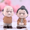 thumbnail image 3 of Adornos para parejas antiguas de dibujos animados, manualidades para , jardín de Fariy, para plantas suculentas, decoración, estatuilla marrón CUTICAT Paisaje en miniatura, 3 of 8