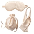 thumbnail image 1 of Faux Silk Sleep Mask Soft Protective Eye Cover with Drawstring Bag & Headband, 1 of 10