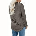 thumbnail image 6 of IROINNID Long Sleeve T-Shirts for Women Autumn Winter Solid Round-Neck Pullover Tops,Gray, 6 of 7