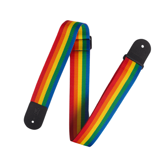 Levy's 2 inch Wide Rainbow Polyester Guitar Strap