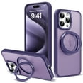 thumbnail image 2 of Dteck Case for iPhone 15 Pro Max,Magnetic Rubber Case Matte PC Mag-Safe with 360°Rotating Invisible Ring Stand Military Grade Shockproof Back Cover,Purple, 2 of 7