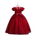thumbnail image 4 of uukiA 4-10 Years Child Girl Bowknot Mesh Puffy 1/2 Zip Party Princess A-line Dress, 4 of 4