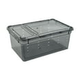 thumbnail image 1 of Caja de alimentación para reptiles, jaula para pequeños animales, contenedor de transporte para tortugas, caja de cría para ranas cornudas, cangrejos, 1 of 8