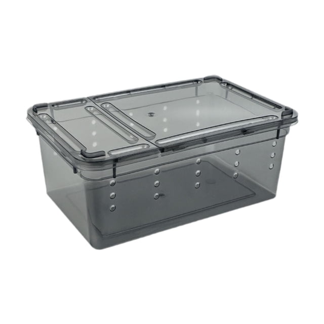Caja de alimentación para reptiles, jaula para pequeños animales, contenedor de transporte para tortugas, caja de cría para ranas cornudas, cangrejos