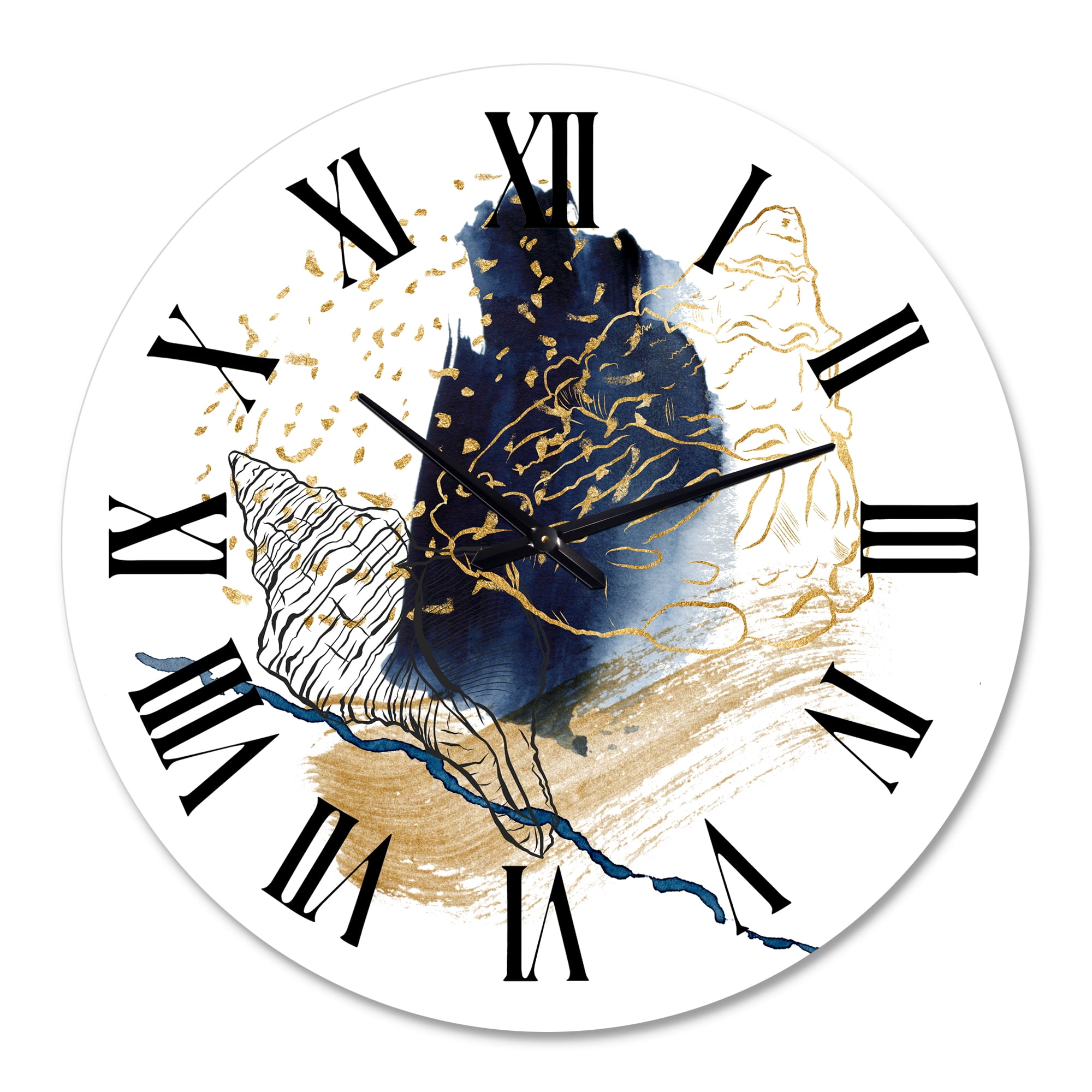 Designart 1 in Quartz Farmhouse Wall Clock