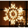 thumbnail image 4 of 18" 50 Lighted Snowflake Christmas Window Silhouette Decoration, 4 of 7