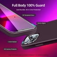 thumbnail image 2 of [5 in 1 for iPhone 13 Pro Case, with 2 Pack Screen Protector + 2 Pack Camera Lens Protector, Liquid Silicone Slim Shockproof Protective Phone Case [Microfiber Lining] 6.1 (Dark Purple)…………, 2 of 14
