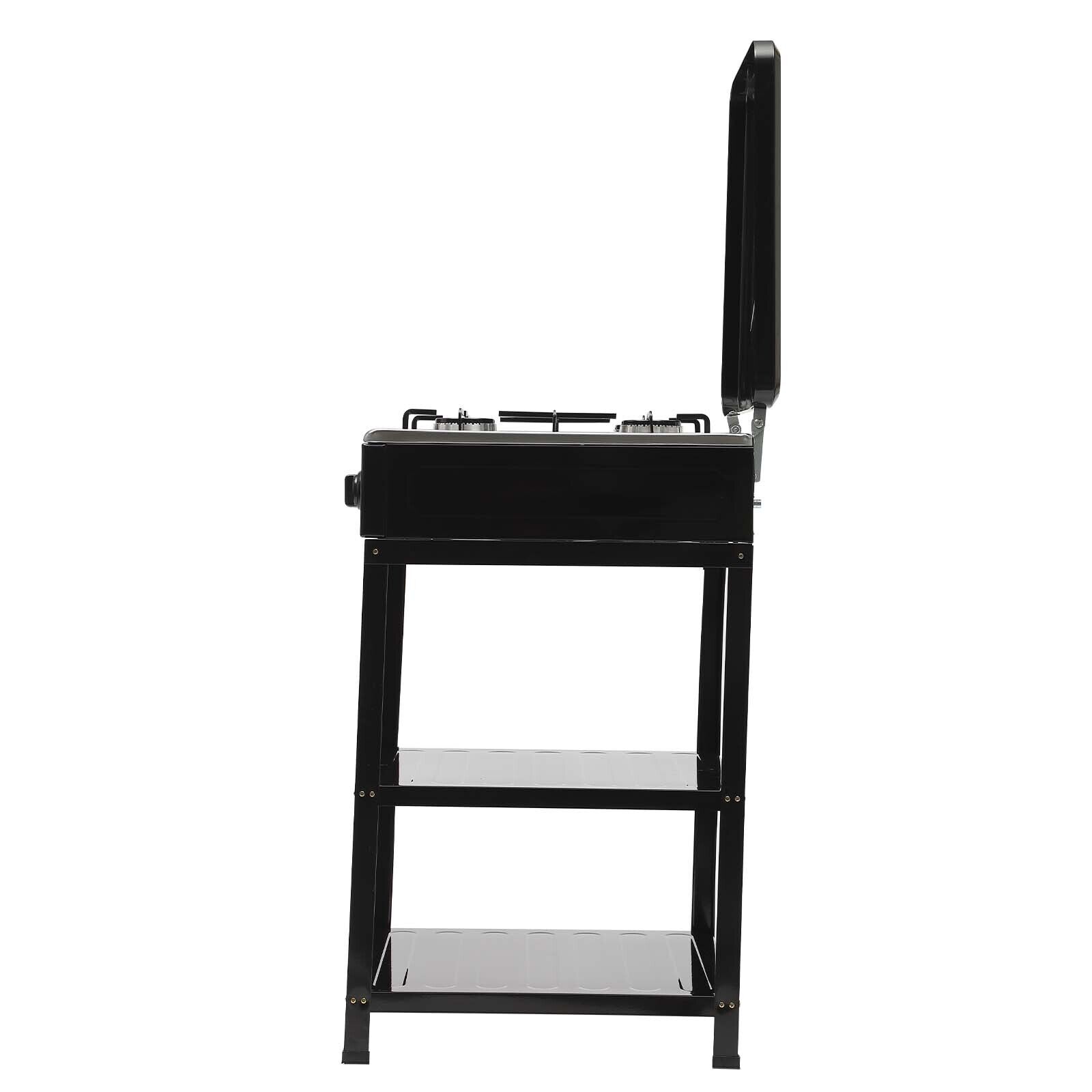 Portable Gas Stove 4-burner & Support Leg Stand &wind Blocking Cover BBQ Outdoor