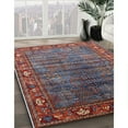 thumbnail image 2 of Ahgly Company Indoor Round Mid-Century Modern Saffron Red Oriental Area Rugs, 3' Round, 2 of 6