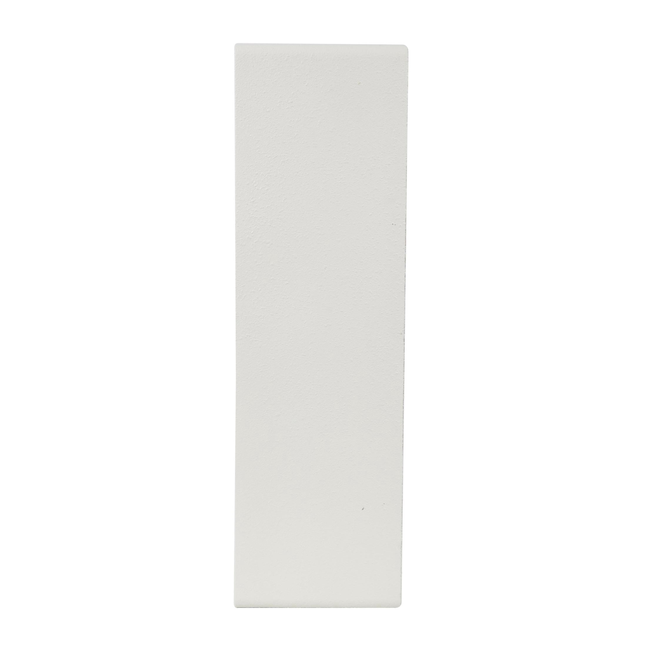 DecMode 24" x 10" 4-Tier Cream Geometric Wall Shelf with Arched Block Shapes