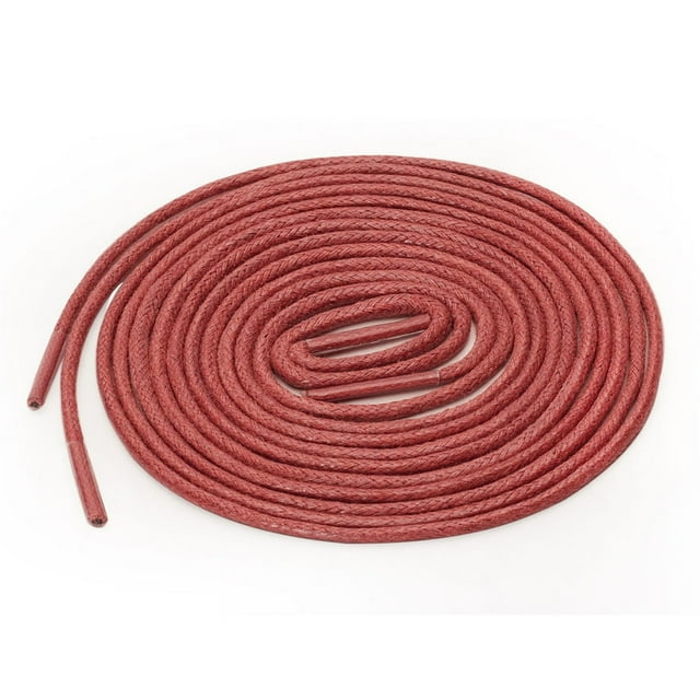 DEBGFS Lacets de Chaussures Habillées Unisexes Ronds en Oxford Ciré 2 Paires, Rouge, 60cm/23.62 Pouces